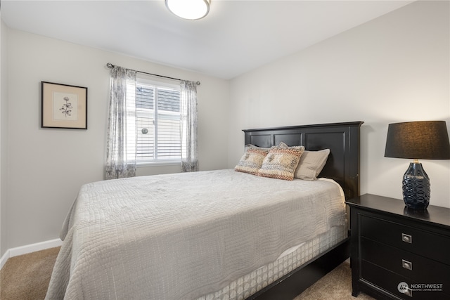 bedroom with carpet floors