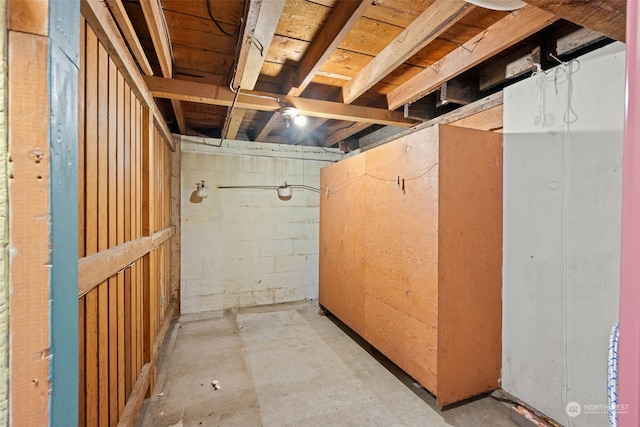 view of basement