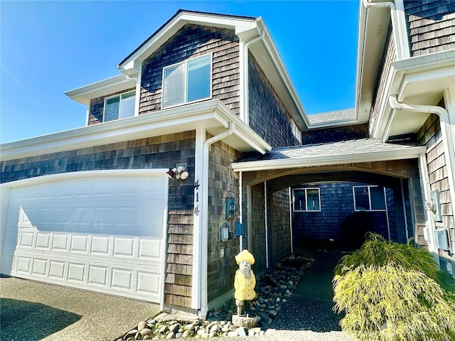 view of front of home with an attached garage