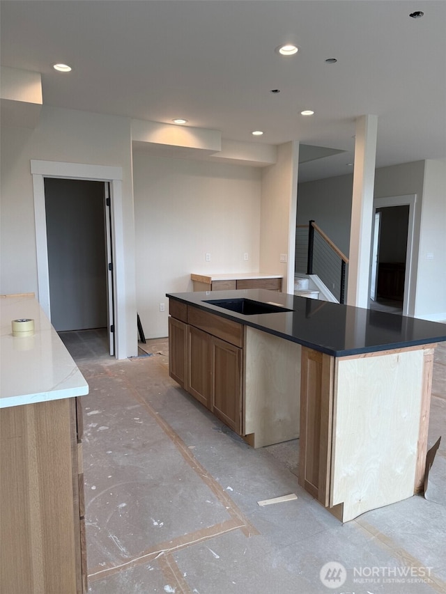 3910 W 3rd St, Anacortes, WA 98221 - kitchen featuring a large island and recessed lighting