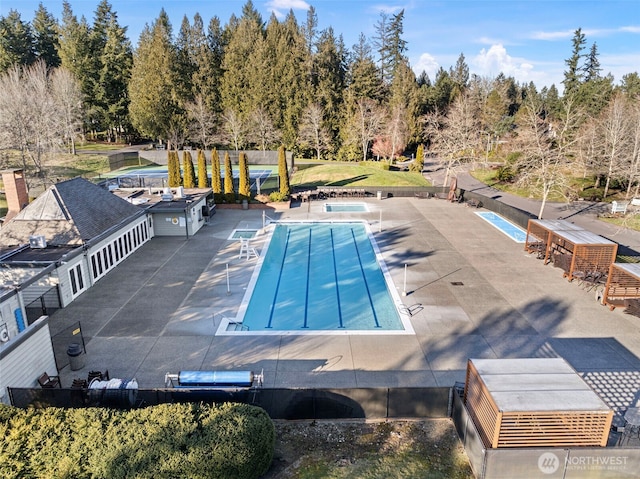 view of pool featuring a patio area