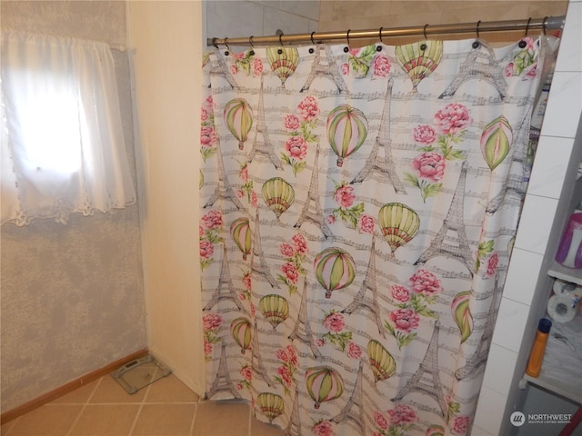 bathroom featuring tile patterned flooring
