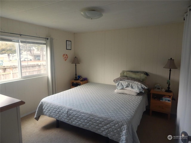 bedroom with carpet