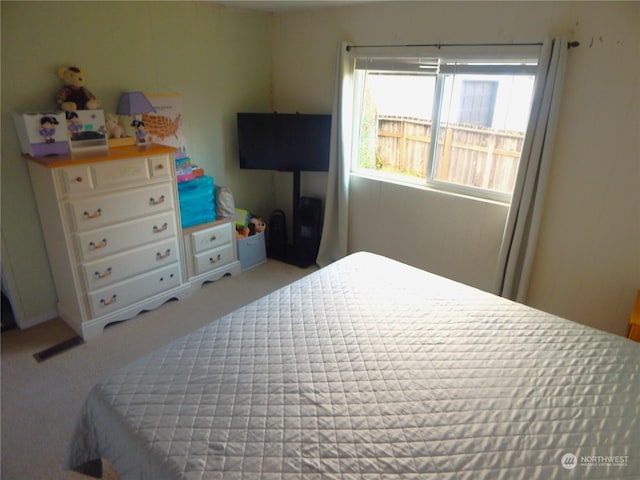 view of carpeted bedroom