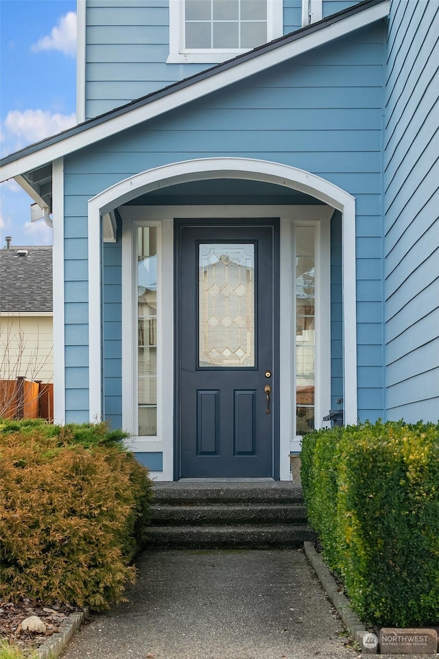 view of doorway to property