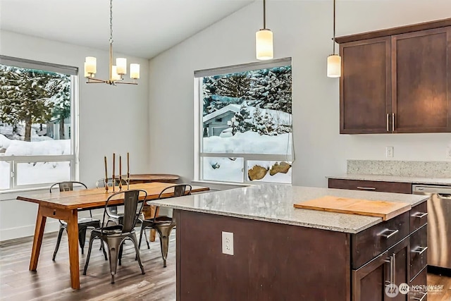 9783 Dye Rd, Leavenworth, WA 98826 - kitchen with wood finished floors, lofted ceiling, a wealth of natural light, and dishwasher