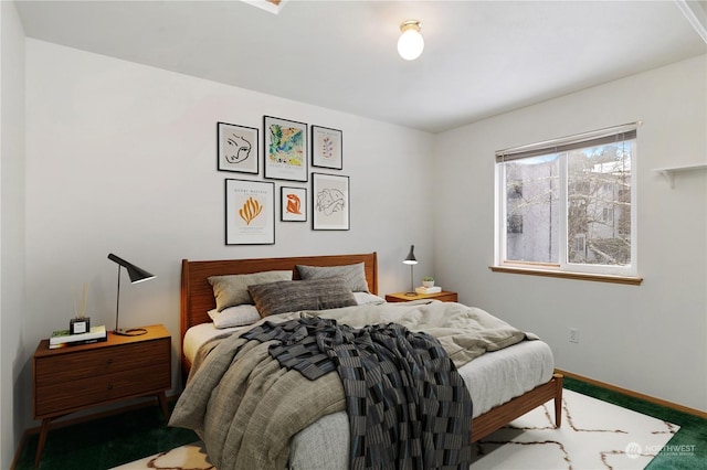 bedroom with carpet flooring