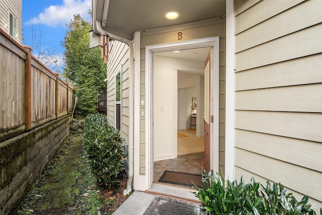 view of entrance to property