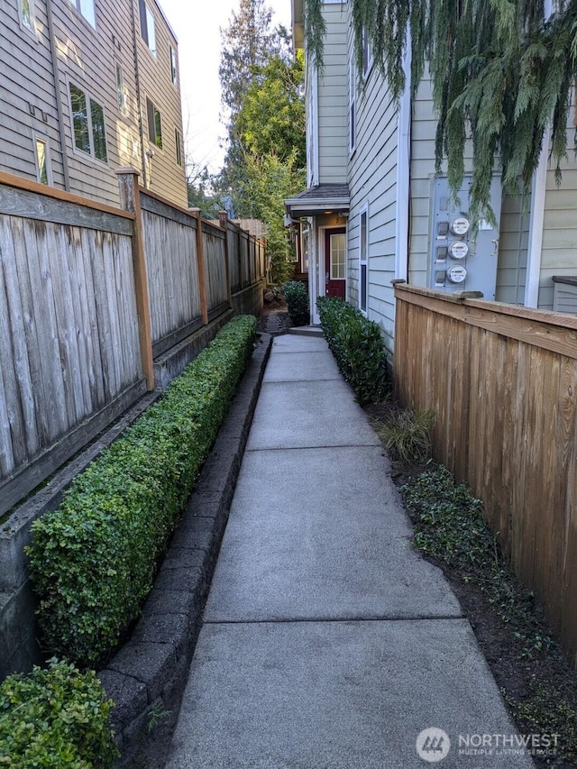 view of yard featuring fence private yard