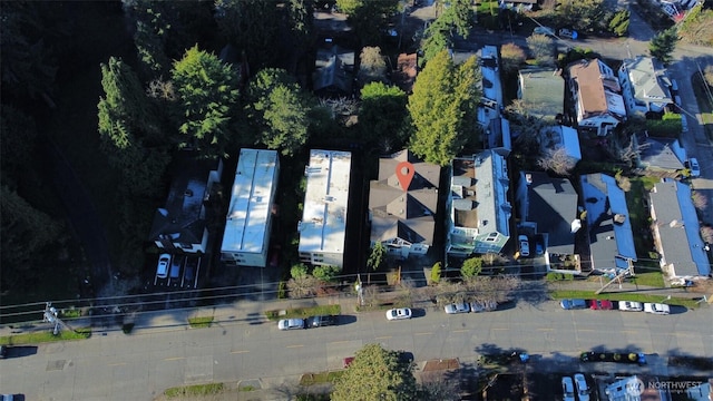 bird's eye view with a residential view