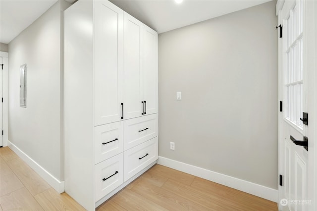 closet with electric panel