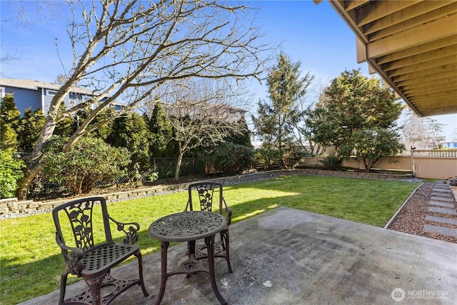 view of patio / terrace featuring a fenced backyard