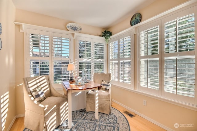 view of sunroom