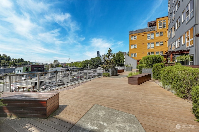 view of wooden deck