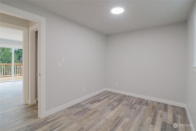 empty room featuring light wood-type flooring