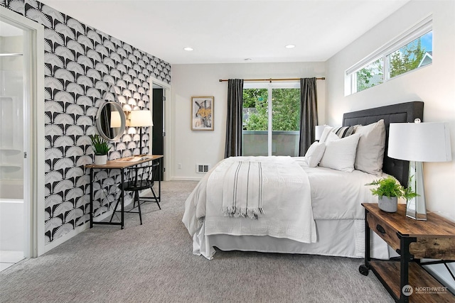 view of carpeted bedroom