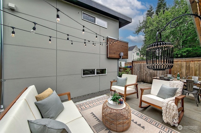 view of patio / terrace with an outdoor hangout area