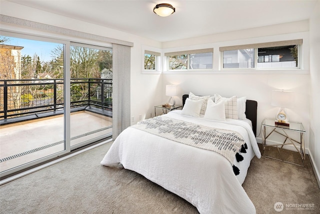 view of carpeted bedroom