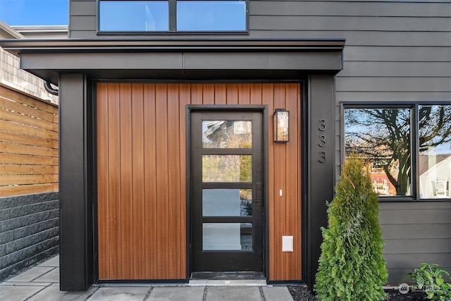 view of property entrance