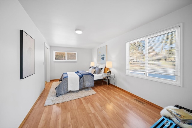 bedroom featuring wood-type flooring