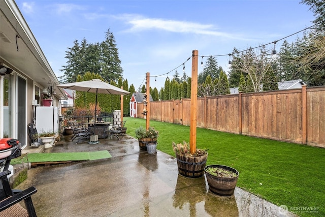 view of patio / terrace with a fenced backyard