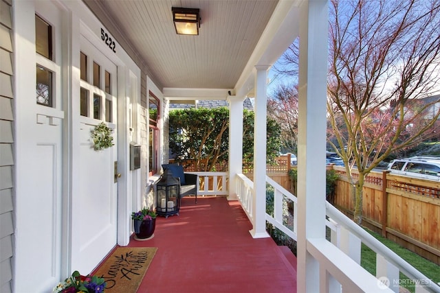 view of patio with covered porch