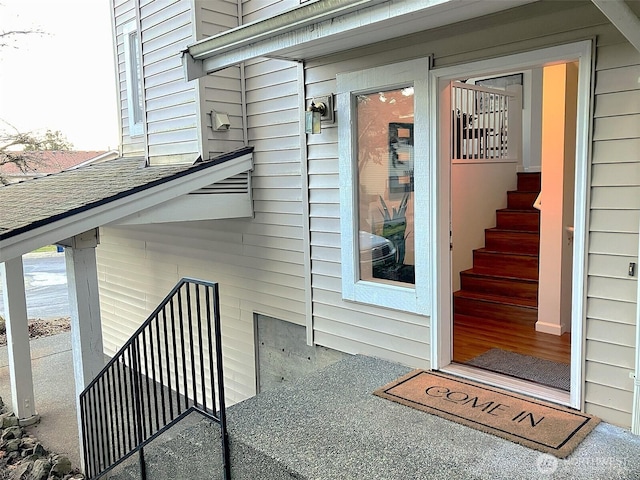 view of doorway to property