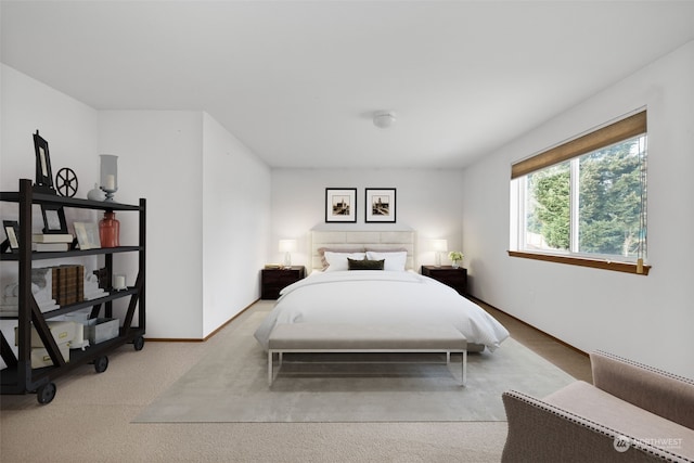 bedroom with carpet floors