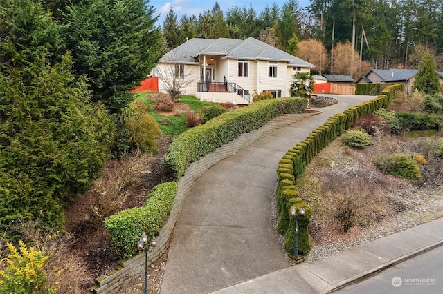 view of front of home