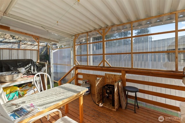 view of sunroom