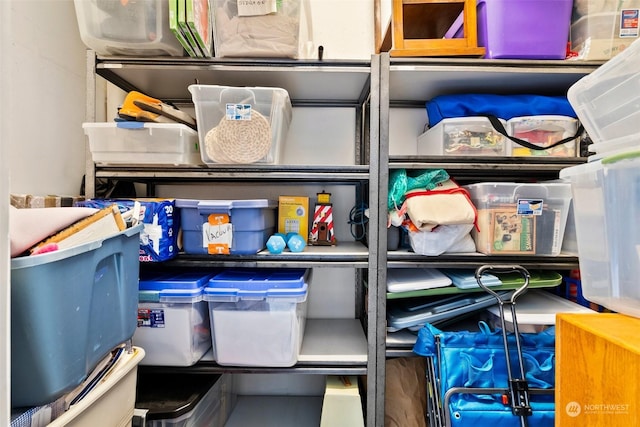 view of storage room