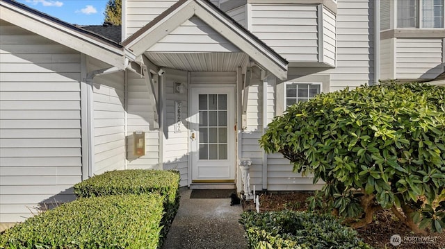 view of doorway to property