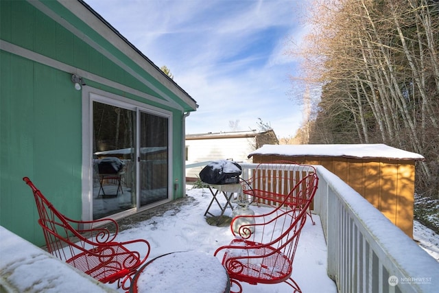 wooden balcony featuring a wooden deck