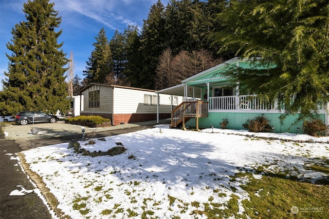 view of front of home with a porch