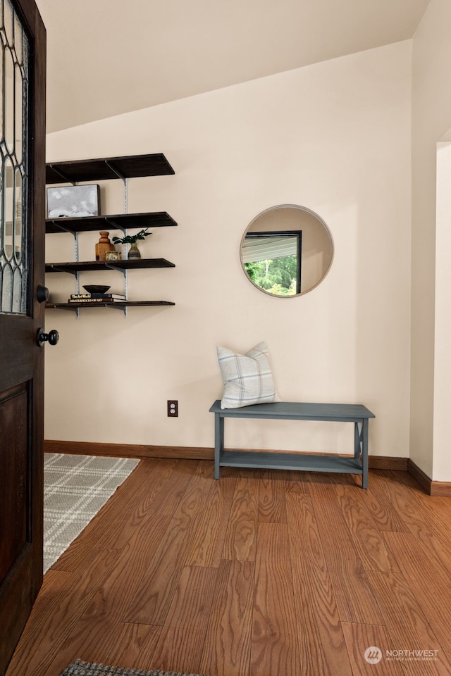 interior space with light hardwood / wood-style floors