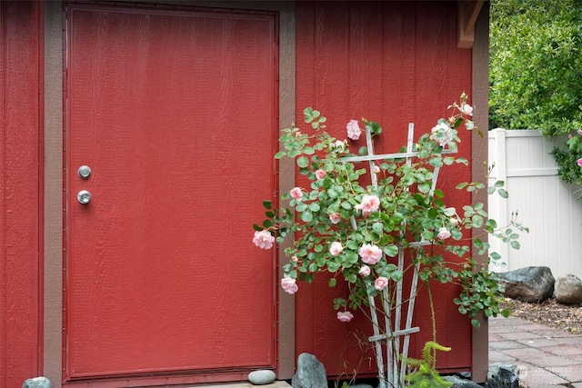 view of doorway to property