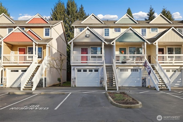 view of property with a garage