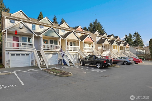 view of property with a garage