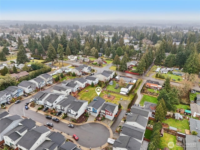 drone / aerial view with a residential view