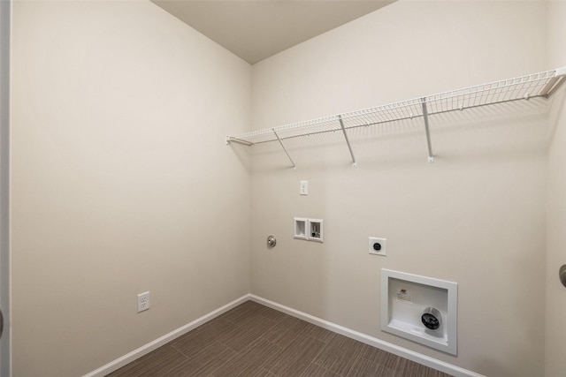 laundry room with gas dryer hookup, washer hookup, and hookup for an electric dryer