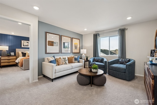 287 Wind River Ct, Chehalis, WA 98532 - carpeted living area featuring recessed lighting and baseboards