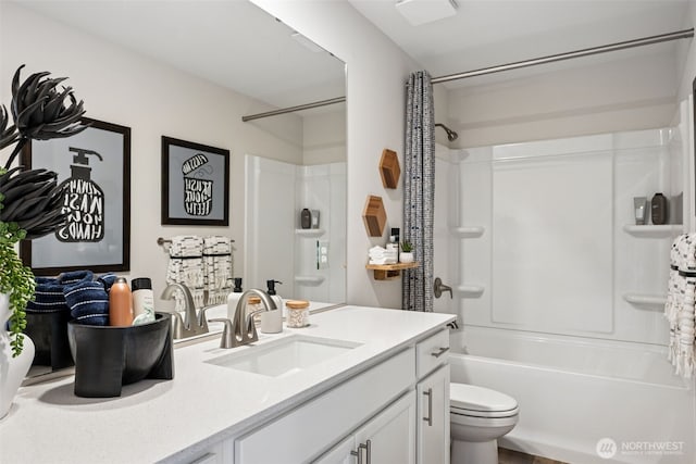 287 Wind River Ct, Chehalis, WA 98532 - bathroom featuring toilet, shower / bathtub combination, and vanity