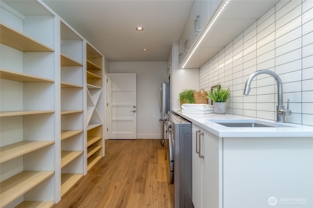 pantry with a sink