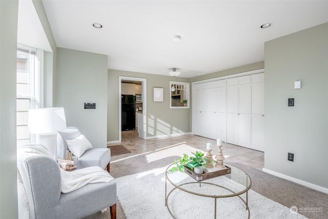 view of carpeted living room