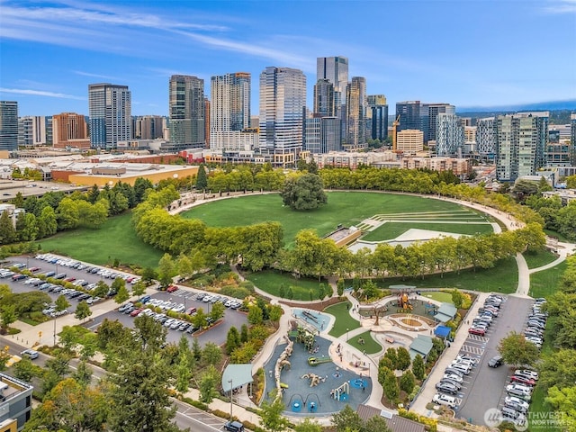 300 110th Ave NE # 611, Bellevue, WA 98004 - birds eye view of property with a city view