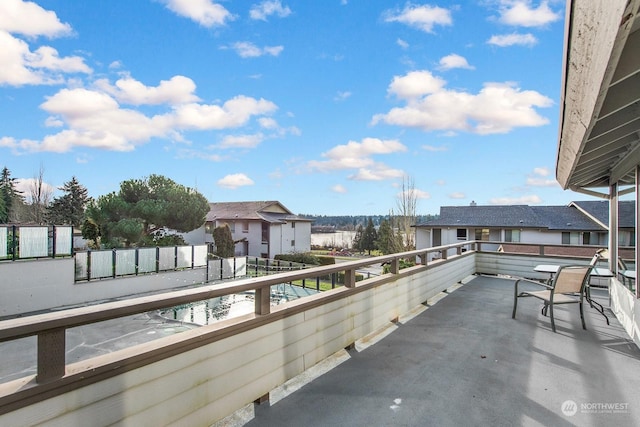 view of patio with a balcony