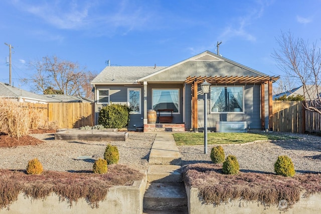 view of front of property featuring a patio