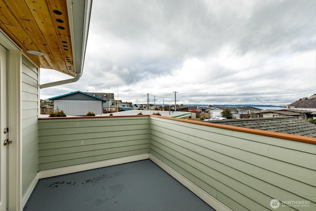 balcony with a residential view