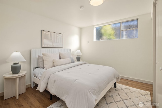 bedroom featuring light wood-type flooring