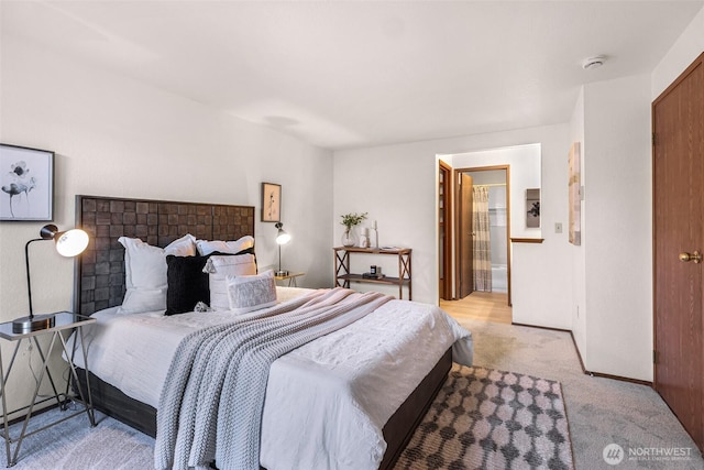 view of carpeted bedroom